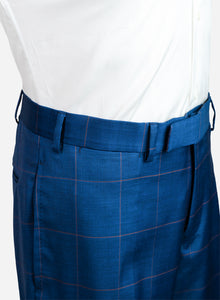 Blue & Orange Check Suit
