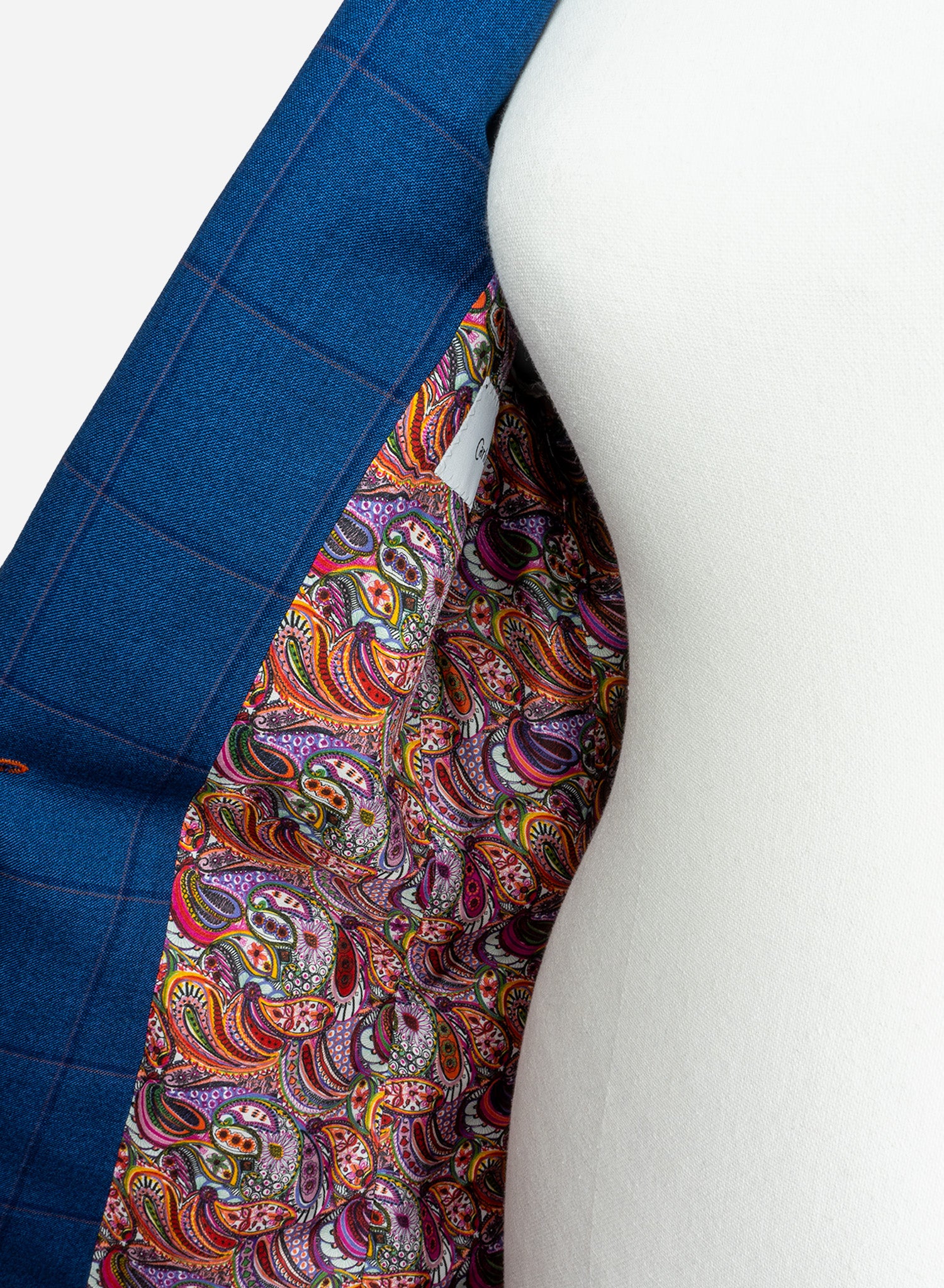 Blue & Orange Check Lady Suit