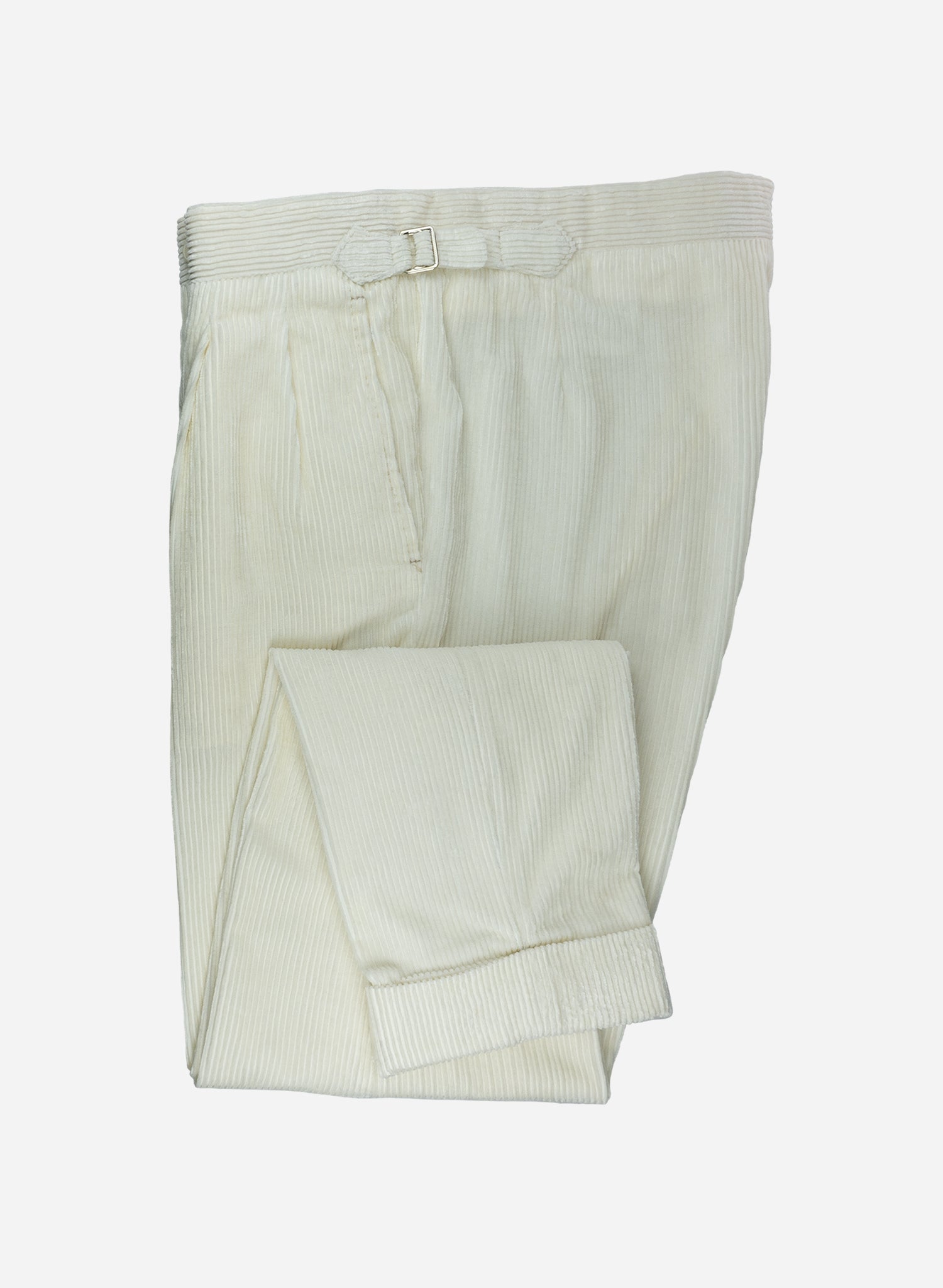 Corduroy Off White Trousers