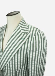 Green & White Pinstripe Blazer