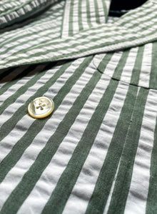 Green & White Pinstripe Blazer