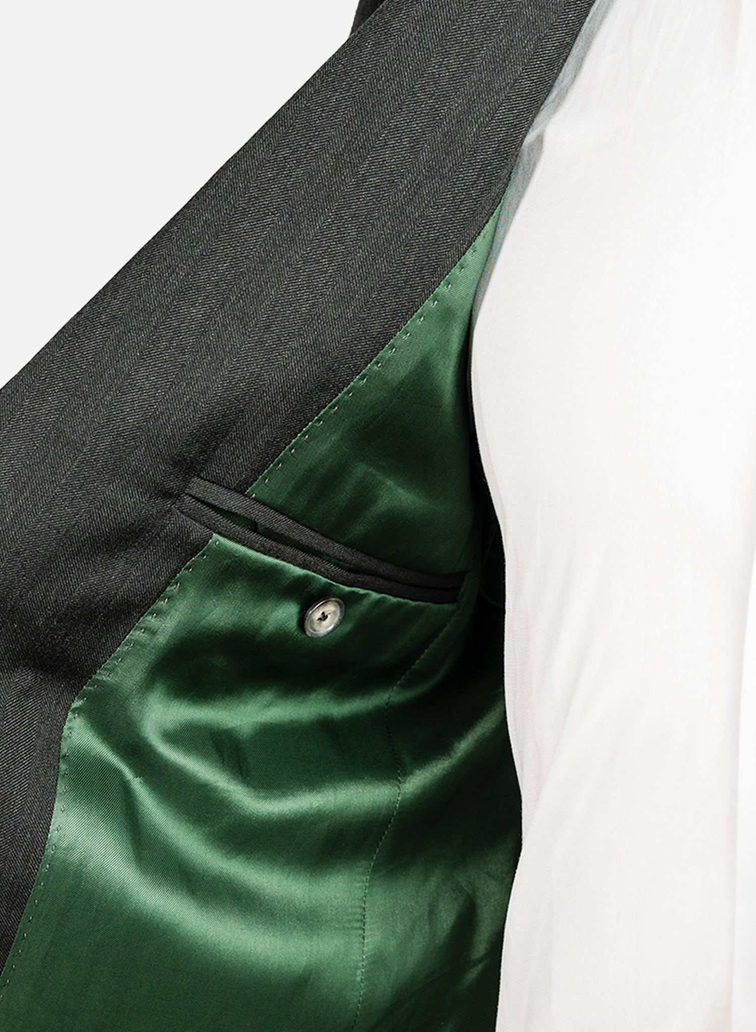 Costume Vert Foncé à Chevrons
